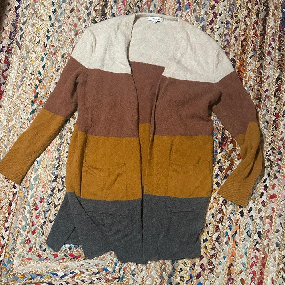 Madewell color block cardigan